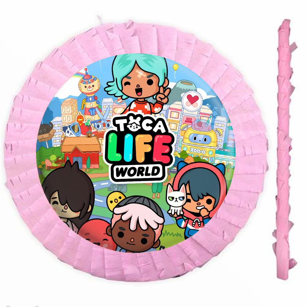 Toca Life World Temalı Pembe Pinyata