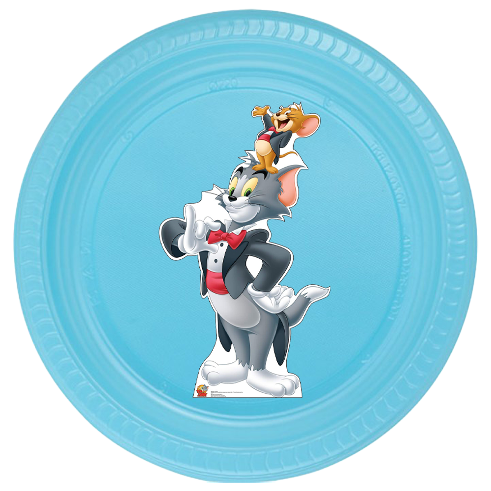 Tom ve Jerry Temalı Plastik Tabak 5 Adet