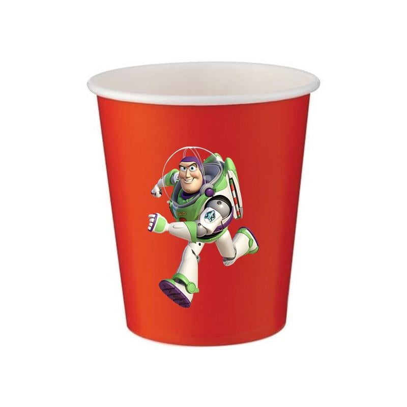 Toy Story Buzz Lightyear Temalı Kırmızı Bardak 5 Adet