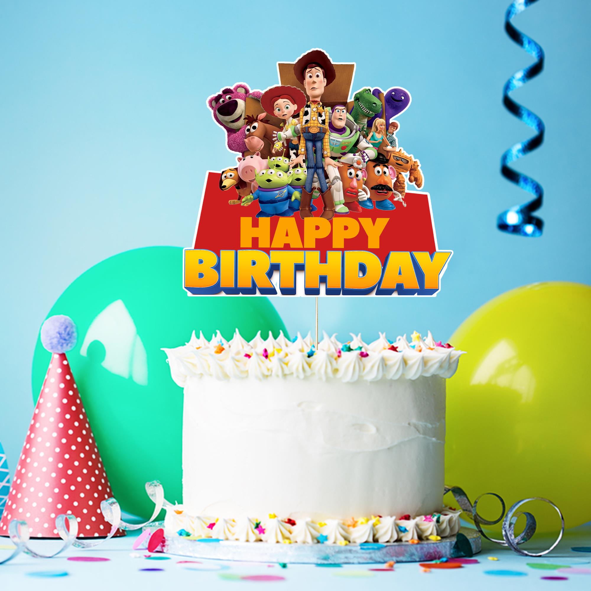 Toy Story Konsepti Happy Birthday Pasta Süsü