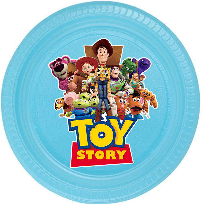 Toy Story Temalı Mavi Tabak 5 Adet