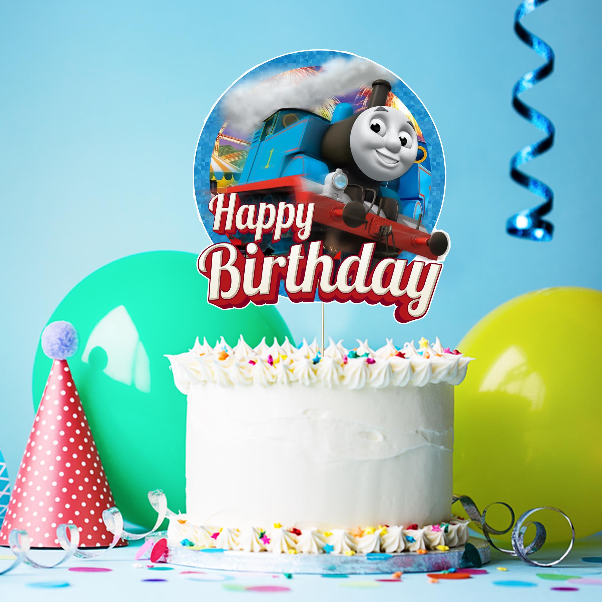 Tren Thomas Konsepti Happy Birthday Pasta Süsü