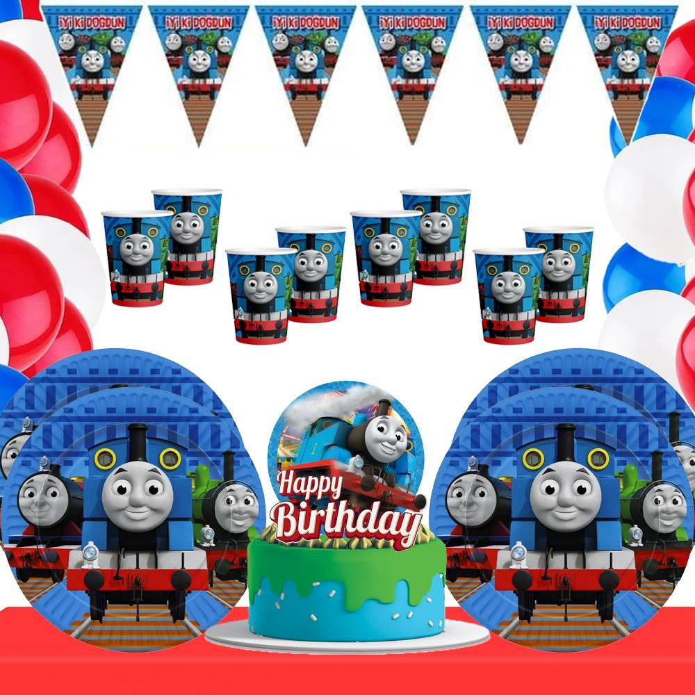 Tren Thomas Temalı 8 Kişilik Doğum Günü Seti