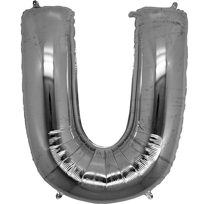 U Harfi Gümüş Folyo Balon 1 Metre