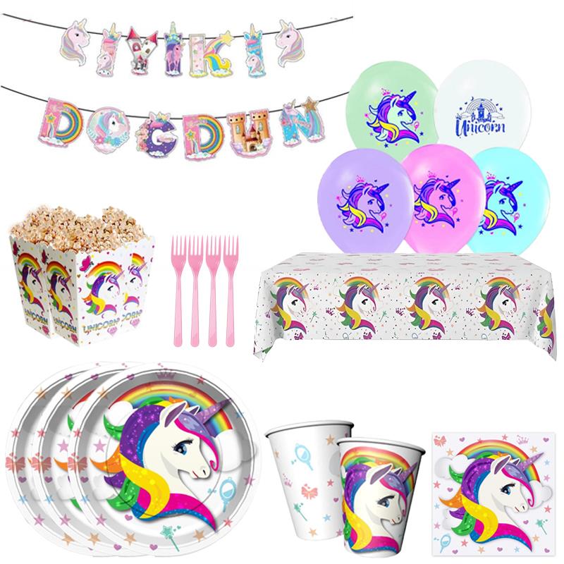 Unicorn Doğum Günü Seti 8 Kişilik