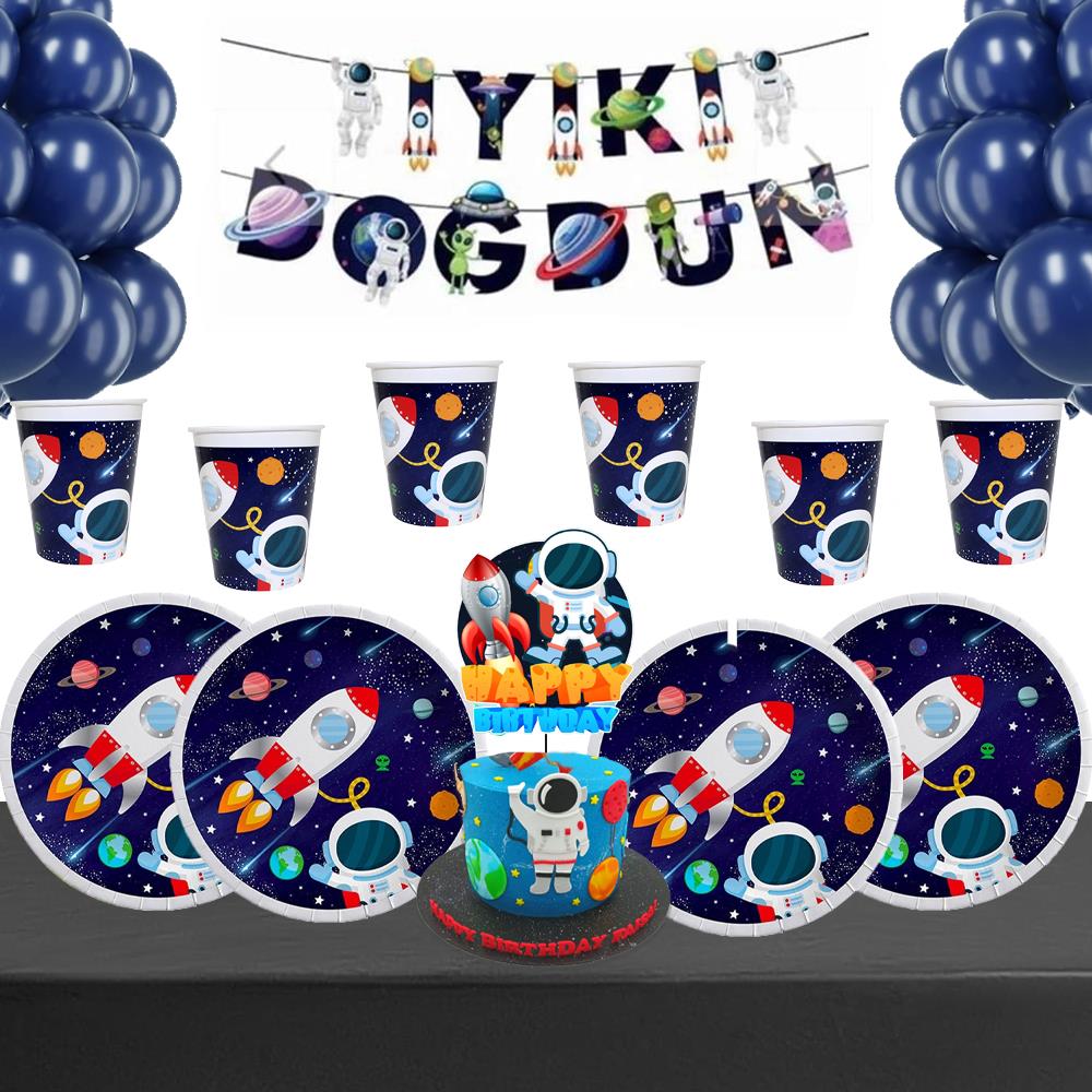 Uzay Doğum Günü Parti Seti 8 Kişilik