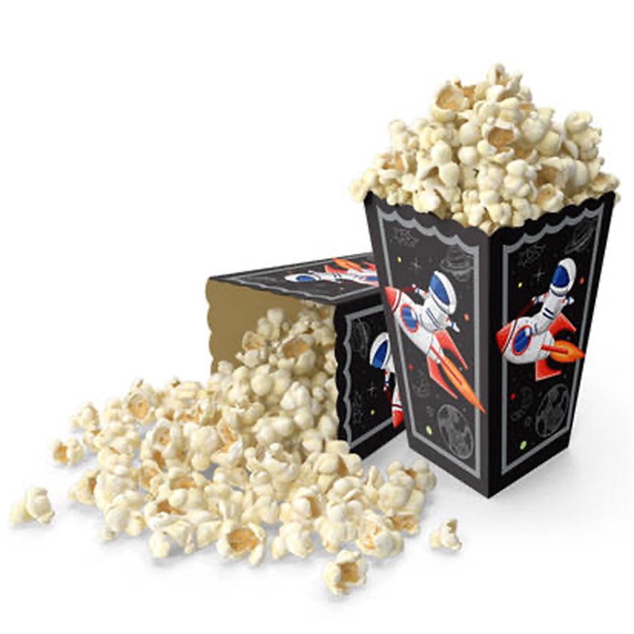 Uzay Konseptli Mısır Popcorn Kutusu - 8 Adet