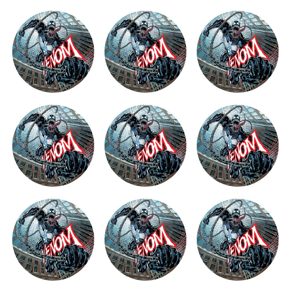 Venom Temalı Etiket 10 Adet - 5 cm
