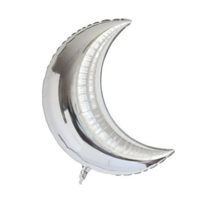 Yarım Ay Folyo Balon Gümüş - 55 cm