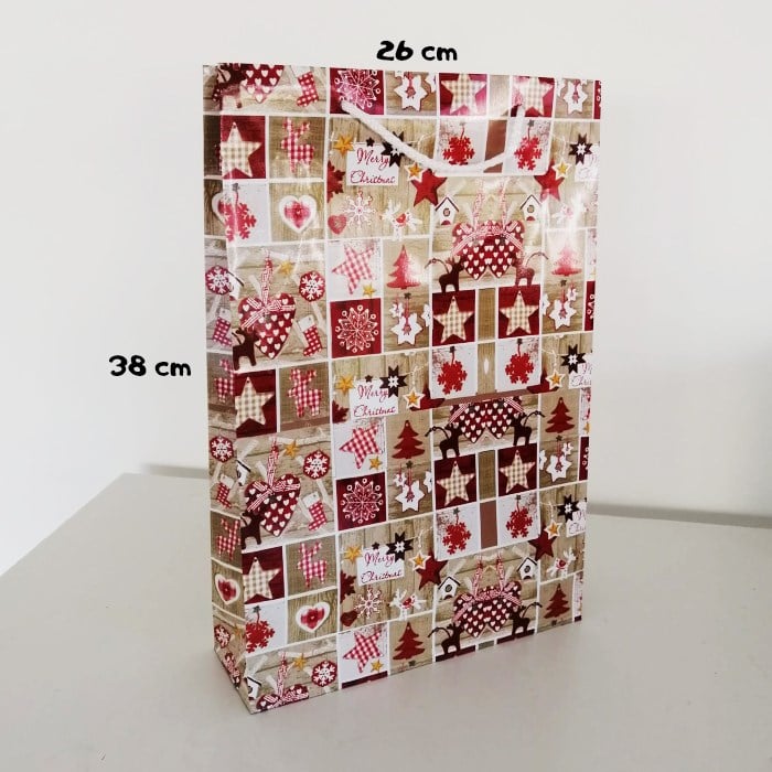 Yılbaşı Konsepti Büyük Boy Karton Çanta
