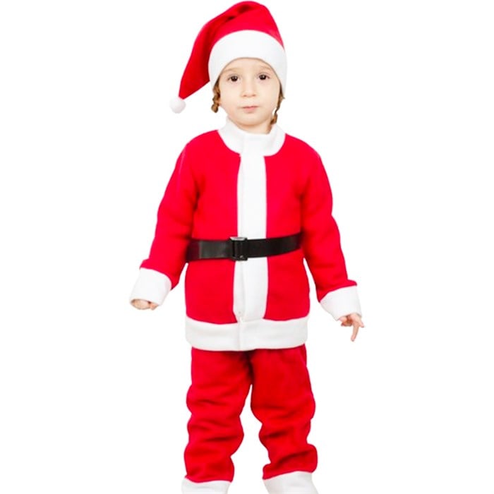 Yılbaşı Noel Baba Çocuk Kostümü 7-9 Yaş