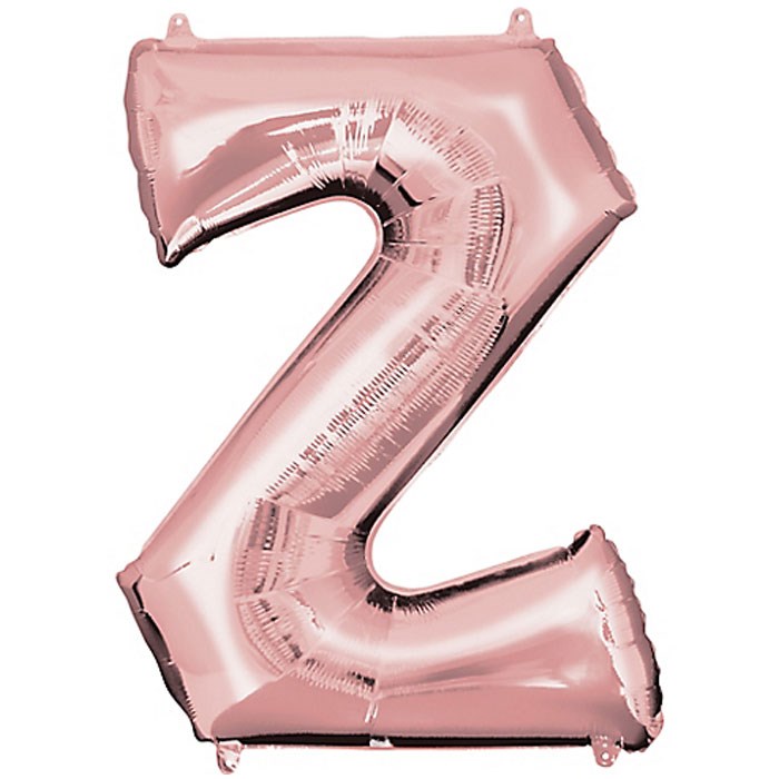 Z Harfi Rose Gold Folyo Balon 1 Metre