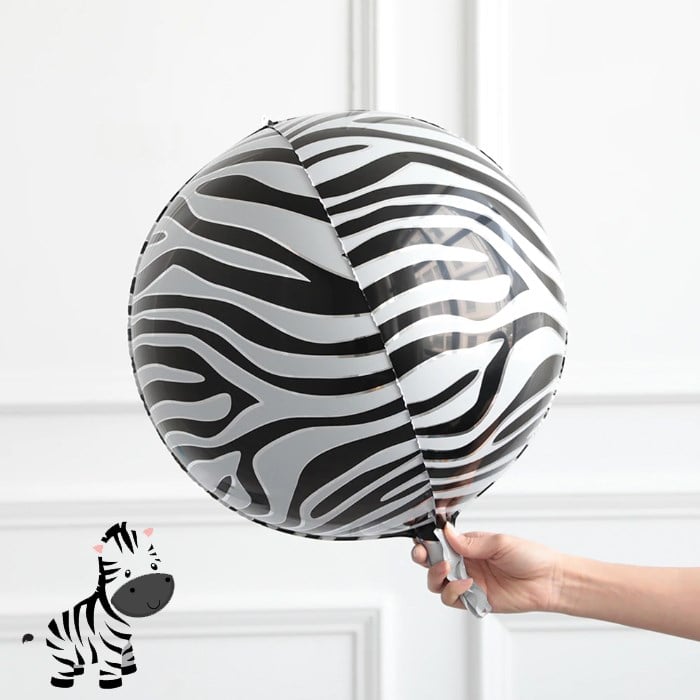 Zebra Küre Folyo Balon
