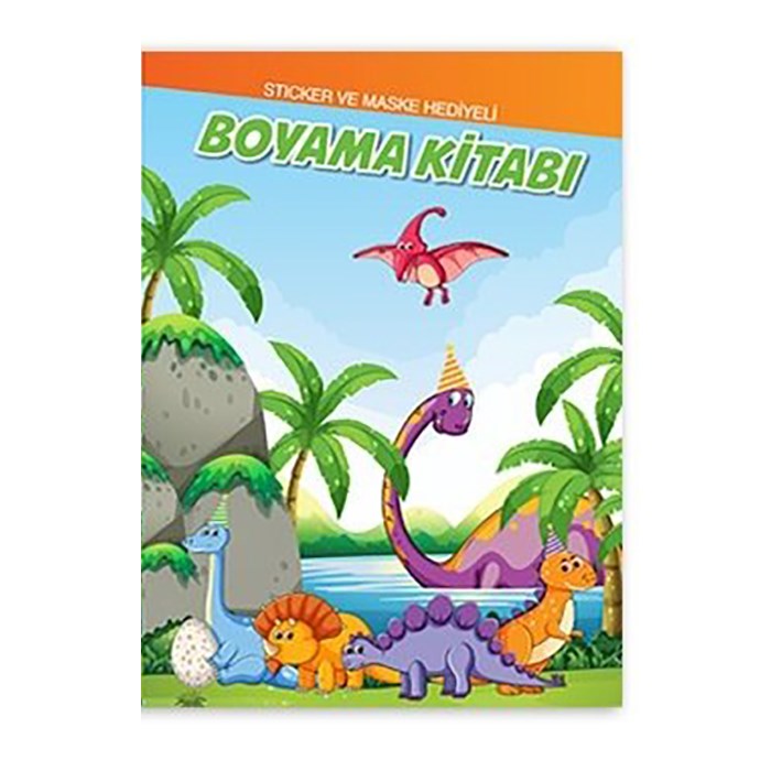 Dinozor Boyama Kitabı (Sticker+Maskeli) En Uygun Fiyata