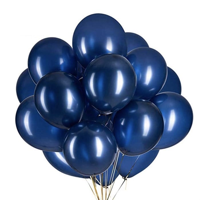 Gece Mavisi Baskısız Lateks Balon - 10 Adet