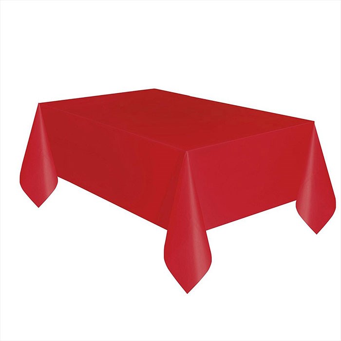 Kırmızı Plastik Masa Örtüsü 137x183 cm