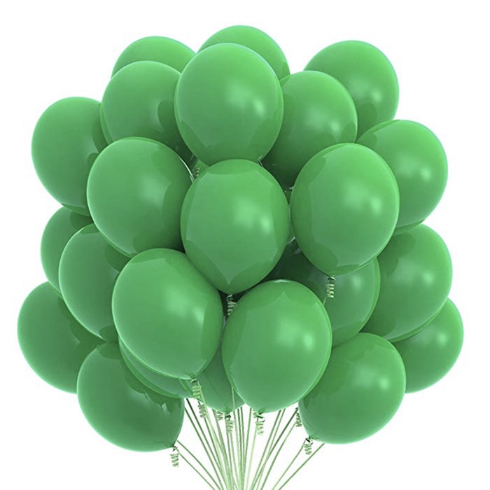 Koyu Yeşil Baskısız Lateks Balon - 10 Adet