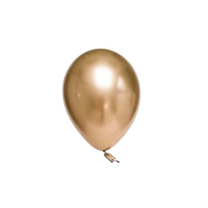 Mini Gold Krom Balon - 5 Adet - 12 cm