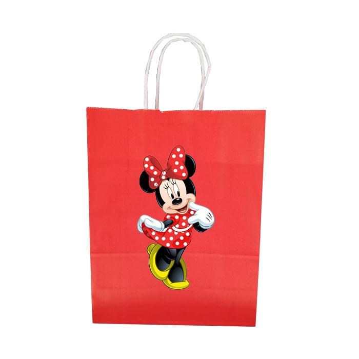 Minnie Mouse Karton Hediye Çantası - 1 Adet En Uygun Fiyata