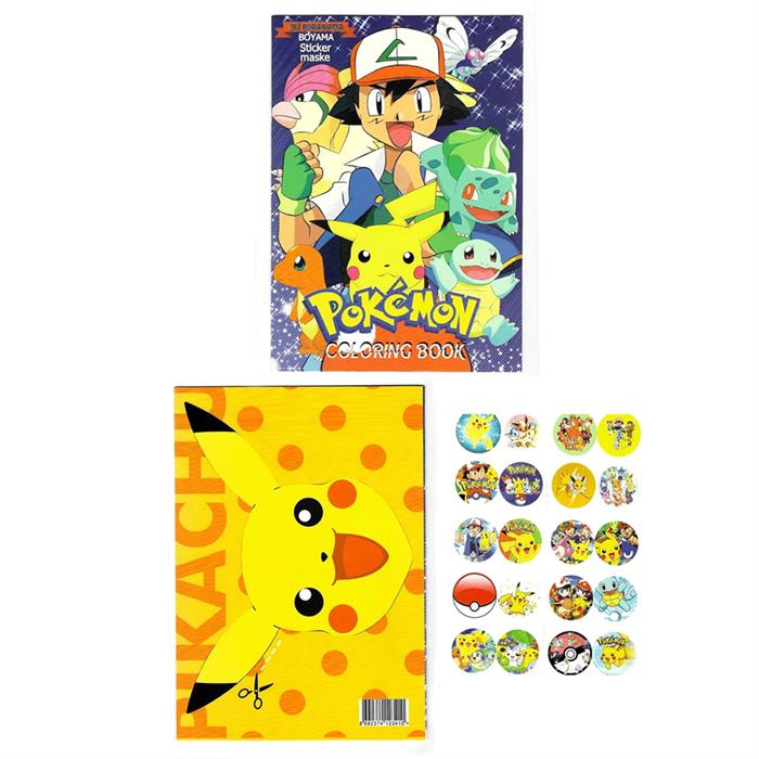 Pokemon Konsetpli Boyama Kitabı ( Sticker + Maskeli )