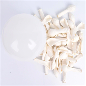 Mini Beyaz Balon - 5 Adet - 12 cm