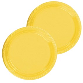 Sarı Plastik Tabak 5 Adet