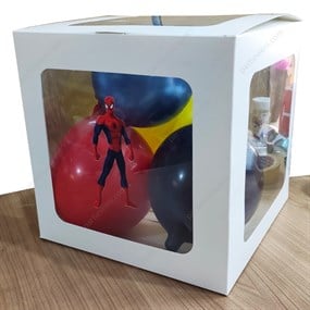 Spiderman Temalı Şeffaf Kutu Seti 25 cm