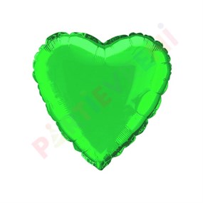 Yeşil Kalp Şeklinde Folyo Balon - 40 cm