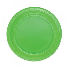 Yeşil Plastik Tabak - 10 Adet