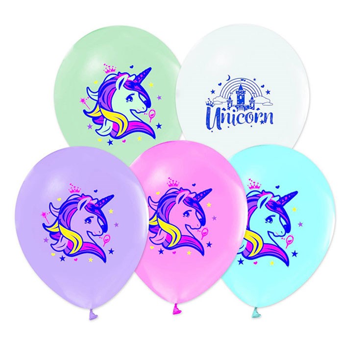 Unicorn Baskılı Balon - 10 Adet