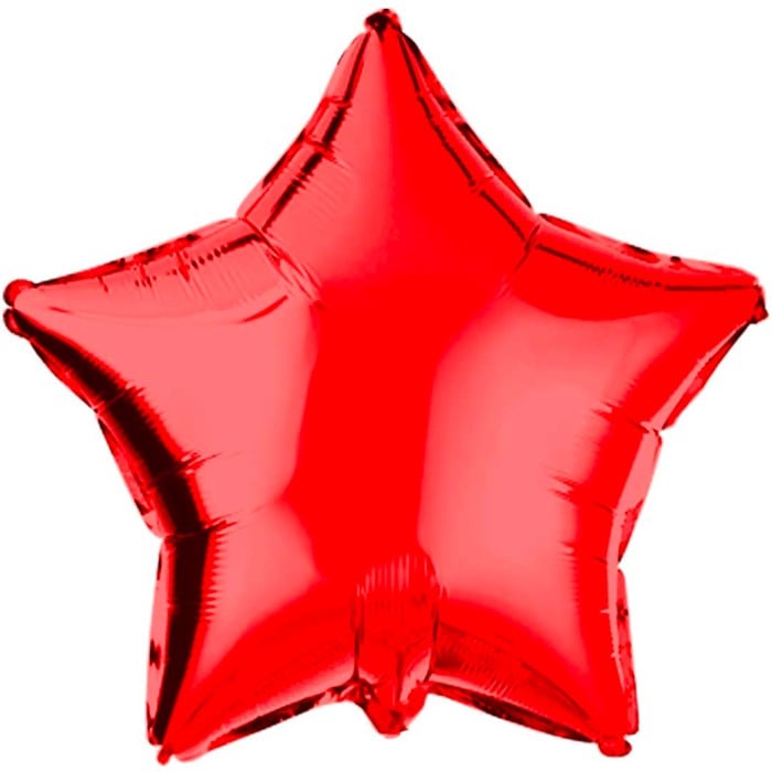 Yıldız Kırmızı Folyo Balon - 40 cm