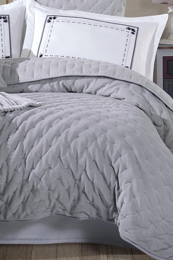 Elart Comfort Çeyiz Seti 7 Parça Aden Gümüş