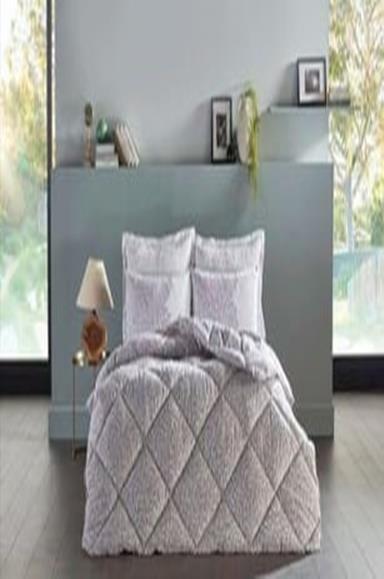 Doqu Home Poly Candy Cotton Uyku Seti Çift Kişilik Ekru