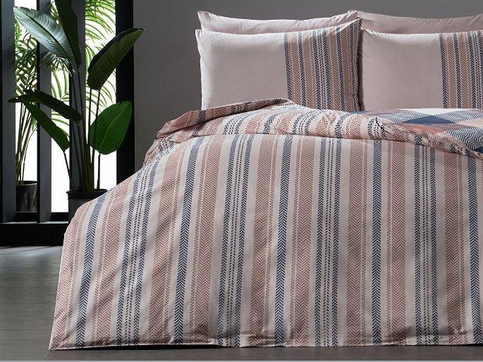 Doqu Home Kreo Nevresim Takımı Çift Kişilik Kahverengi