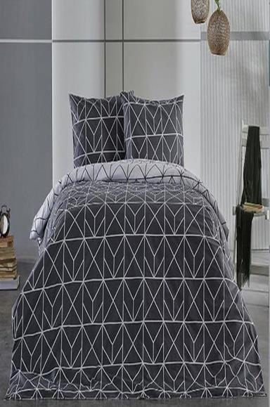 Doqu Home Polka Nevresim Takımı Çift Kişilik Antrasit