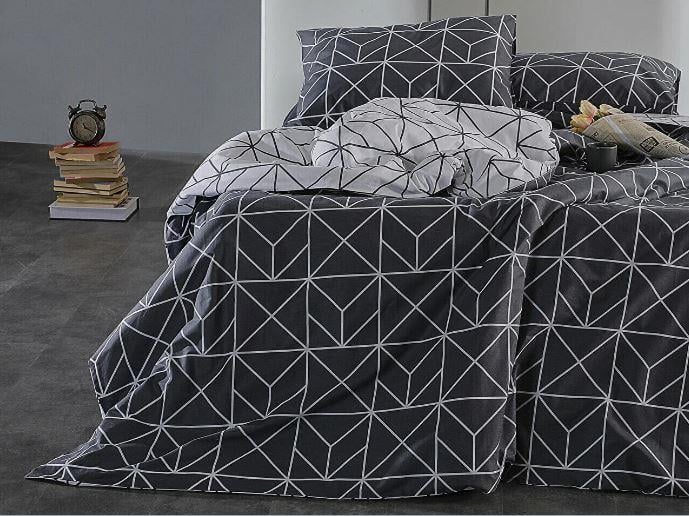 Doqu Home Polka Nevresim Takımı Çift Kişilik Antrasit