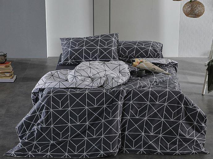 Doqu Home Polka Nevresim Takımı Çift Kişilik Antrasit