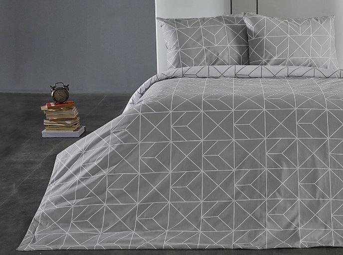 Doqu Home Polka Nevresim Takımı Çift Kişilik Gri