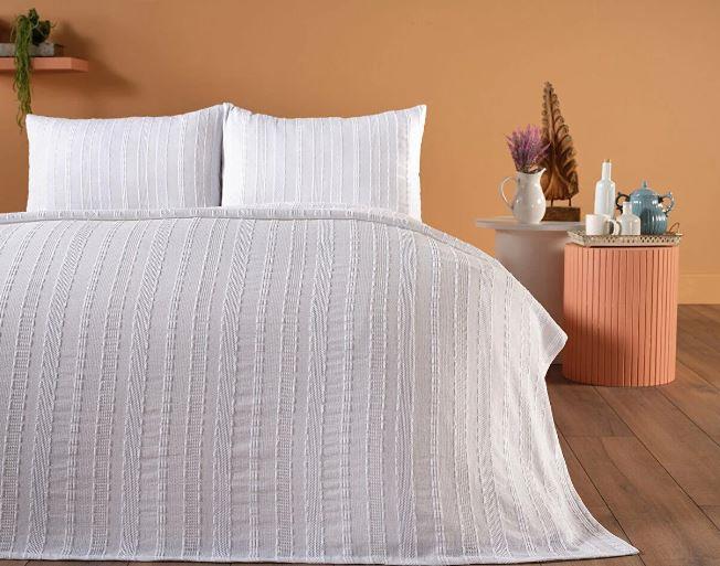 Doqu Home Calista Pike Çift Kişilik Beyaz