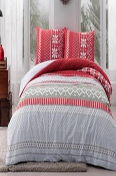 Taç Merry Ranforce Nevresim Takımı Çift Kişilik  V01 KırmızıÇift Kişilik Nevresim Takımları