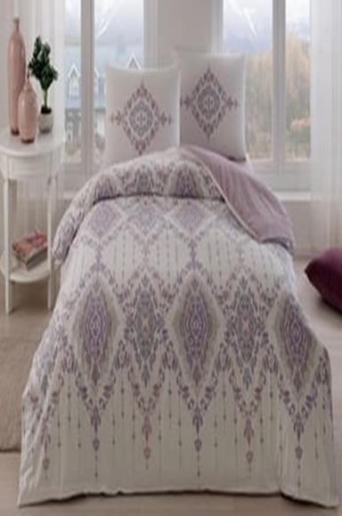 Taç Carmine Ranforce Nevresim Takımı Çift Kişilik V01 LilaÇift Kişilik Nevresim Takımları