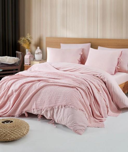 Elart Glow Nevresimli Pike Takımı 5 Parça GülkurusuPike ve Takımları