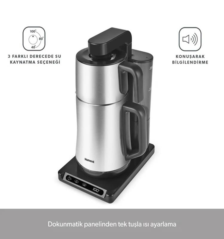 Homend Otomatik Çay ve Türk Kahve Makinesi Wifili 1781H
