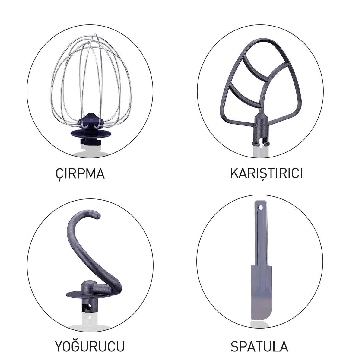 Korkmaz A470-01 Pro Mix Stand Mi̇kser Si̇yah/Sati̇n