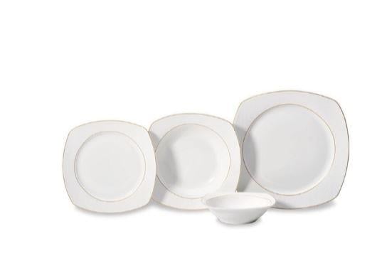 Korkmaz A8131 Mona Collection 60 Parça Kare Yemek Takımı