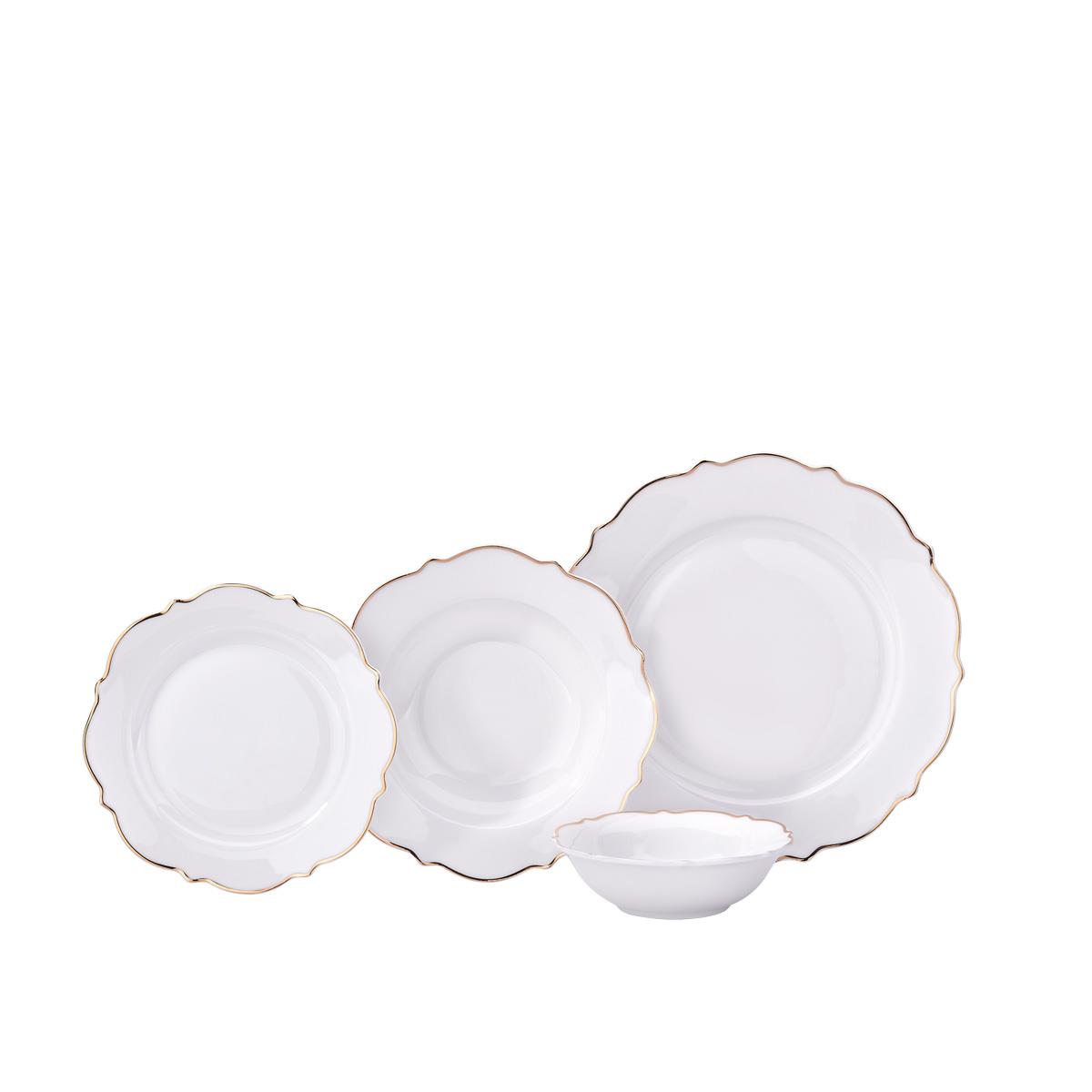 Korkmaz A8249 Eli̇za Collection 60 Parça Yemek Takımı Gold
