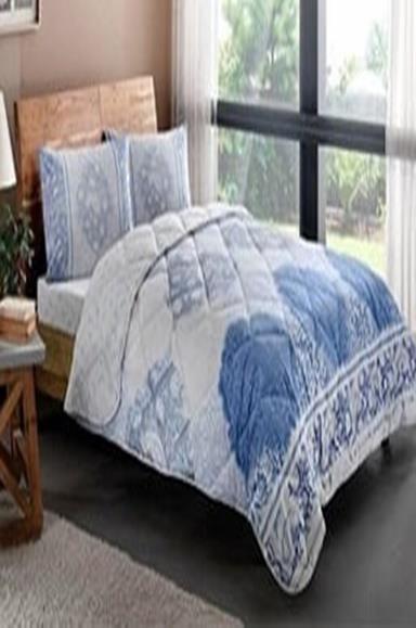 Taç Aryan Mavi Çift Kişilik Kapitoneli Complete Uyku SetÇift Kişilik Uyku Seti