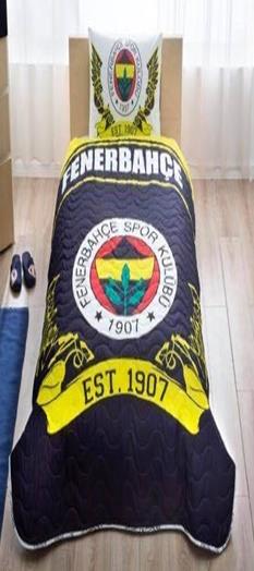 Taç Lisansli Cpp Y.ort.Seti Fenerbahce LogoTek Kişilik Yatak Örtüsü