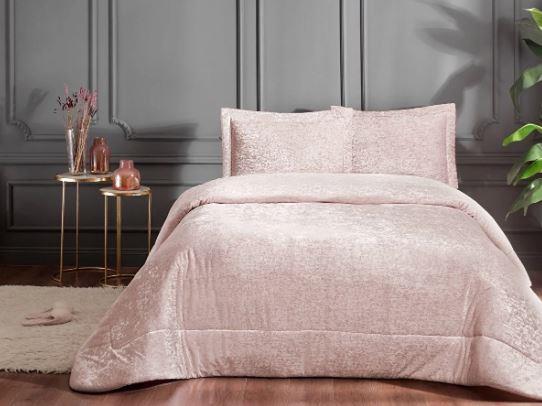 Özdi̇lek Multi Color Çift Kişilik Yatak Örtüsü PudraÇift Kişilik Yatak Örtüsü