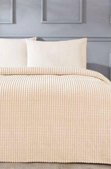 Modelletto Line Mocha Battaniye Çift Kişilik Piramit